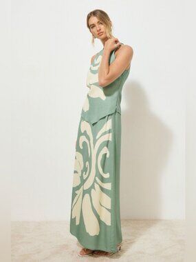 Mon Renn Vestige Top and Skirt Set $318 Size Small Vacation Ready
